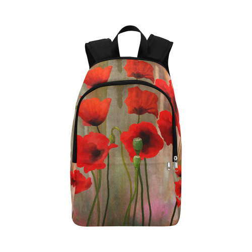 Poppies Fabric Backpack for Adult (Model 1659)