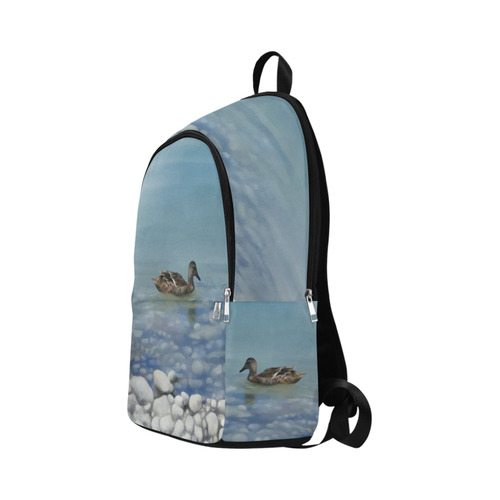 Swimming Duck, watercolor bird Fabric Backpack for Adult (Model 1659)