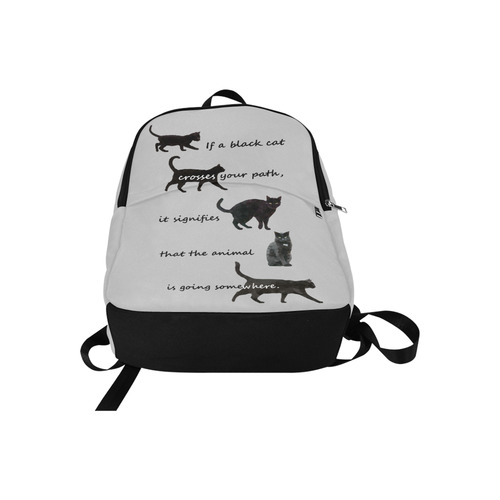 Black cat crosses your path Fabric Backpack for Adult (Model 1659)