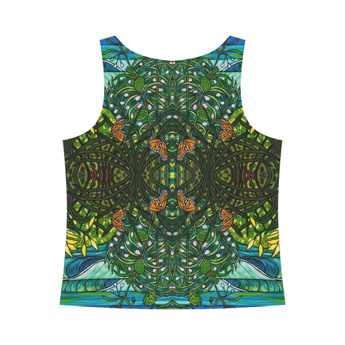 Mirror Monarchs All Over Print Tank Top for Women (Model T43)