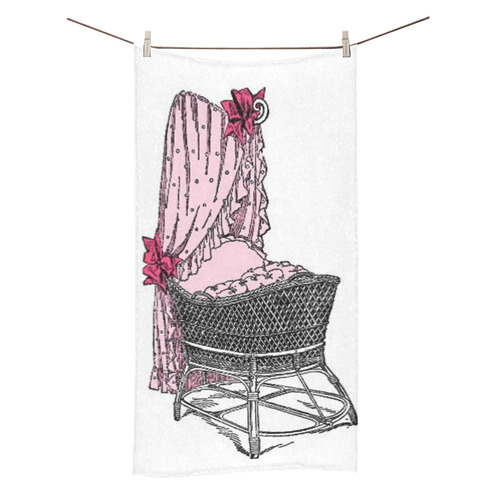 Pink Baby Bassinet Bath Towel 30"x56"