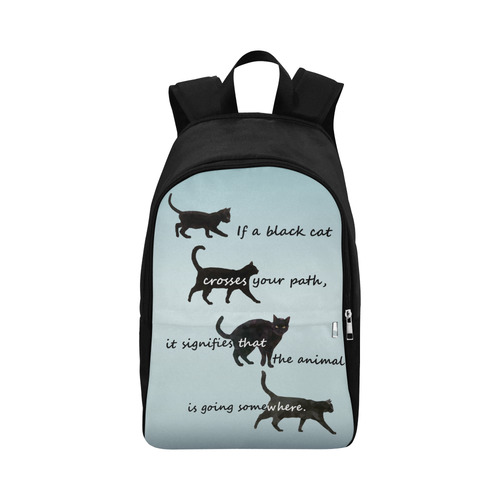 If a Black Cat crosses your path Fabric Backpack for Adult (Model 1659)