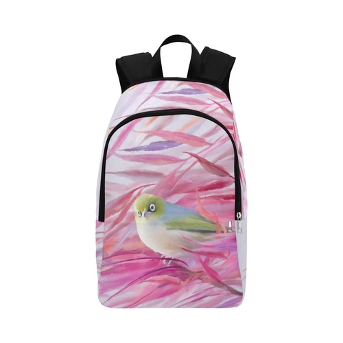 Cute SilverEye, angry bird watercolor Fabric Backpack for Adult (Model 1659)