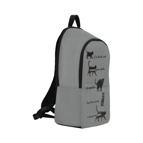 Black cat crosses your path Fabric Backpack for Adult (Model 1659)