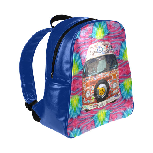 Groovy Hippie Van Multi-Pockets Backpack (Model 1636)