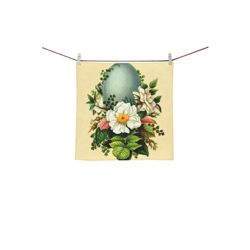 Vintage Easter Floral Square Towel 13“x13”
