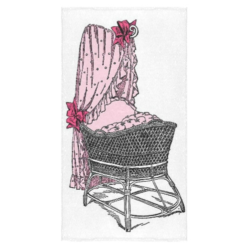 Pink Baby Bassinet Bath Towel 30"x56"