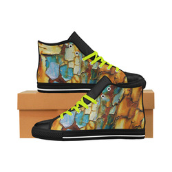 Rusty texture Aquila High Top Microfiber Leather Men's Shoes (Model 027)