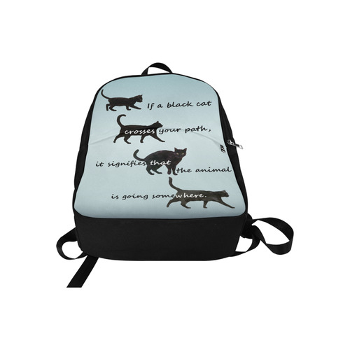 If a Black Cat crosses your path Fabric Backpack for Adult (Model 1659)