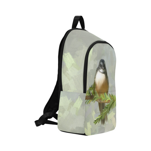 Fantail Chick in Forrest, pastel, watercolor bird Fabric Backpack for Adult (Model 1659)