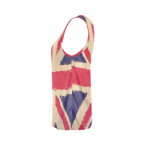 British UNION JACK flag grunge style All Over Print Tank Top for Women (Model T43)