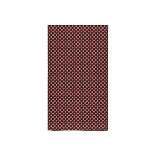 Black and Grenadine Polka Dots Custom Towel 16"x28"