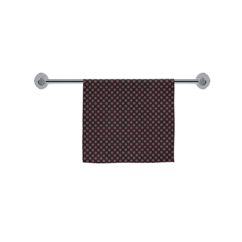 Black and Tawny Port Polka Dots Custom Towel 16"x28"