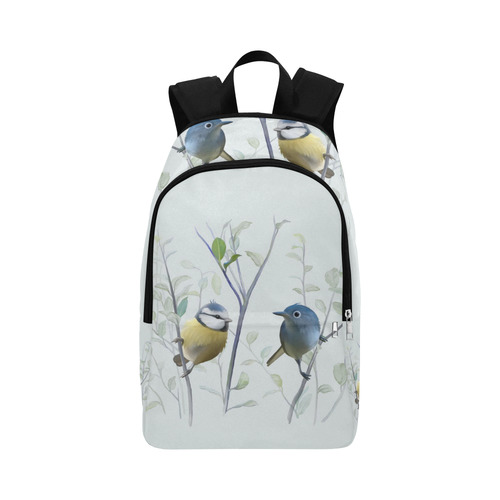 2 Cute Birds in Tree - watercolor Fabric Backpack for Adult (Model 1659)