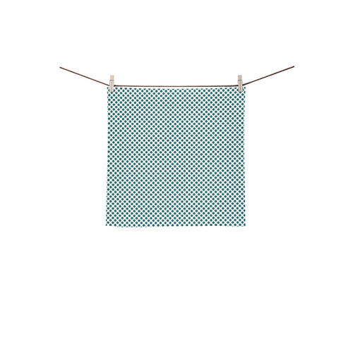 Shaded Spruce Polka Dots Square Towel 13“x13”