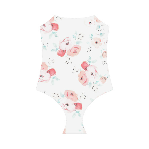 floral pattern Strap Swimsuit ( Model S05)
