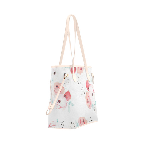 floral pattern Clover Canvas Tote Bag (Model 1661)