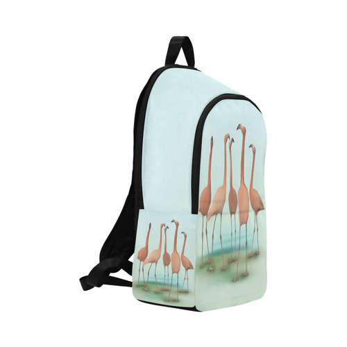 Flamingo Mingle, watercolor, birds Fabric Backpack for Adult (Model 1659)