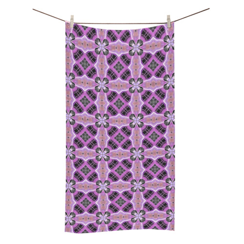 Purple Geometric Bath Towel 30"x56"