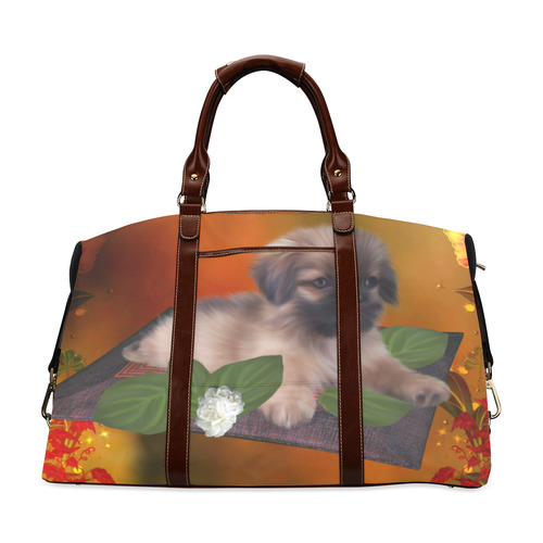 Cute lttle pekinese, dog Classic Travel Bag (Model 1643) Remake