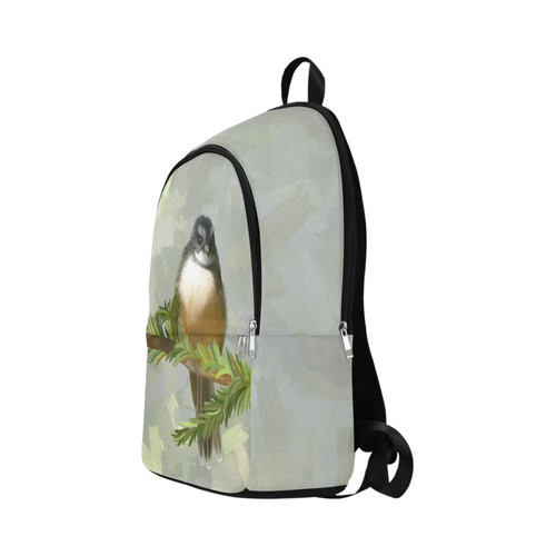 Fantail Chick in Forrest, pastel, watercolor bird Fabric Backpack for Adult (Model 1659)