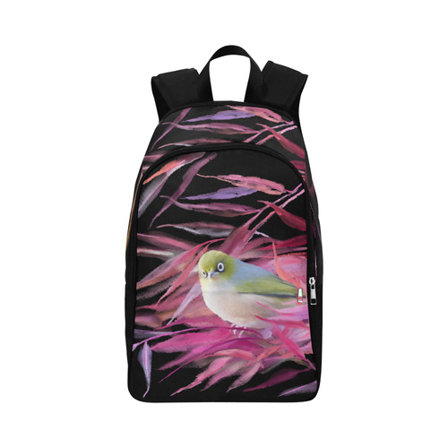 Cute little SilverEye, angry bird watercolor Fabric Backpack for Adult (Model 1659)