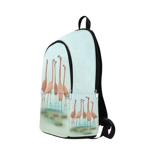 Flamingo Mingle, watercolor, birds Fabric Backpack for Adult (Model 1659)