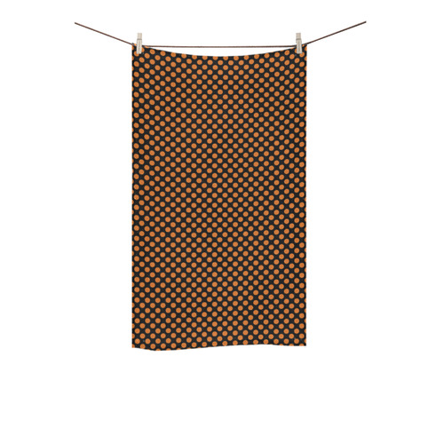 Black and Autumn Maple Polka Dots Custom Towel 16"x28"