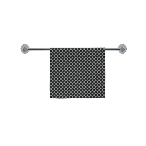 Black and Neutral Gray Polka Dots Custom Towel 16"x28"