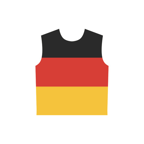German Flag Colored Stripes All Over Print Sleeveless Hoodie for Women (Model H15)