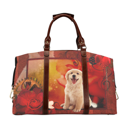 Sweet golden retriever Classic Travel Bag (Model 1643) Remake