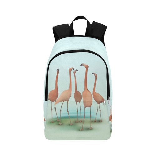Flamingo Mingle, watercolor, birds Fabric Backpack for Adult (Model 1659)