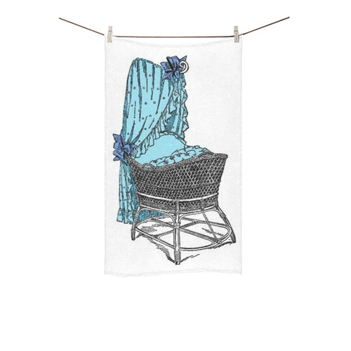 Blue Baby Bassinet Custom Towel 16"x28"