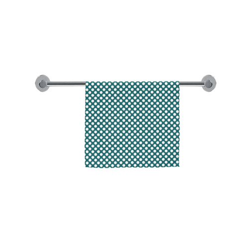 Shaded Spruce and White Polka Dots Custom Towel 16"x28"