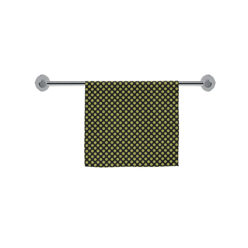 Black and Golden Lime Polka Dots Custom Towel 16"x28"