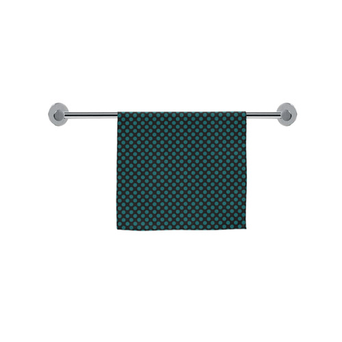 Black and Shaded Spruce Polka Dots Custom Towel 16"x28"