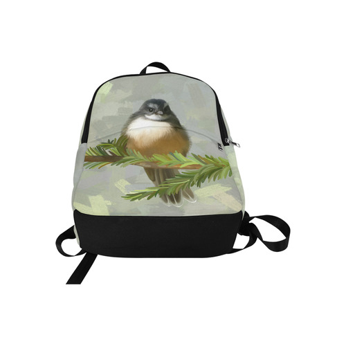 Fantail Chick in Forrest, pastel, watercolor bird Fabric Backpack for Adult (Model 1659)