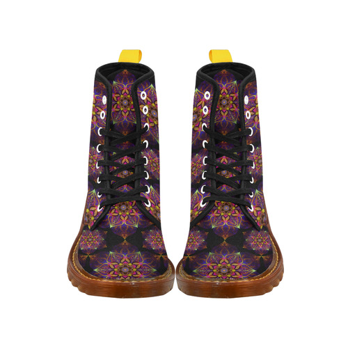 mandala flowers purple Martin Boots For Women Model 1203H