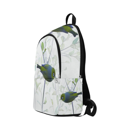 Silvereye, bird in tree, watercolor Fabric Backpack for Adult (Model 1659)