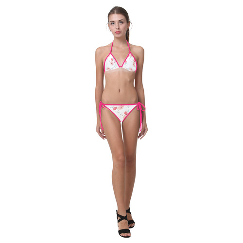 floral pattern Custom Bikini Swimsuit (Model S01)