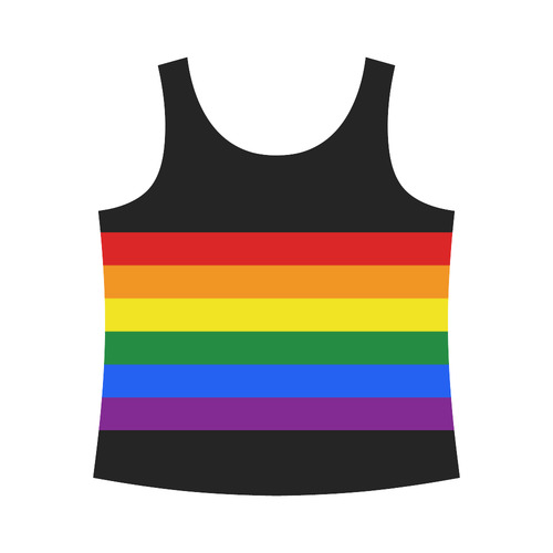 Gay Pride Rainbow Flag Stripes All Over Print Tank Top for Women (Model T43)