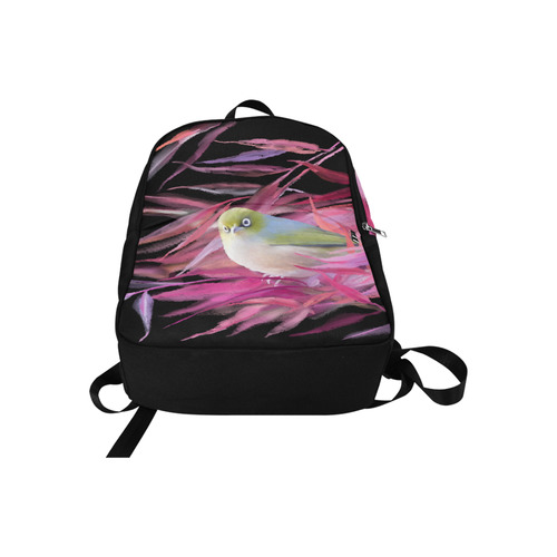 Cute little SilverEye, angry bird watercolor Fabric Backpack for Adult (Model 1659)