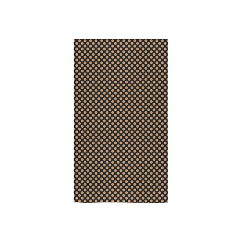 Black and Butterum Polka Dots Custom Towel 16"x28"