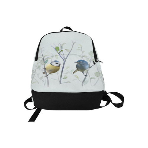 2 Cute Birds in Tree - watercolor Fabric Backpack for Adult (Model 1659)