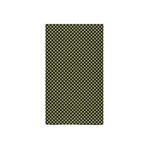 Black and Golden Lime Polka Dots Custom Towel 16"x28"