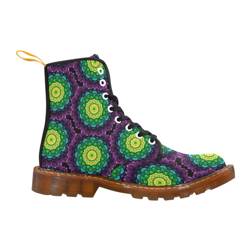 abstract circle of life purple Martin Boots For Women Model 1203H