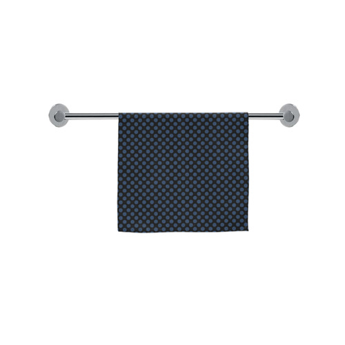 Black and Navy Peony Polka Dots Custom Towel 16"x28"