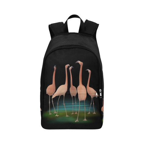 Flamingo Mingle, watercolor, birds Fabric Backpack for Adult (Model 1659)