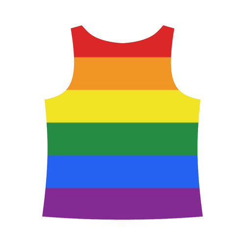 Gay Pride Rainbow Flag Stripes All Over Print Tank Top for Women (Model T43)