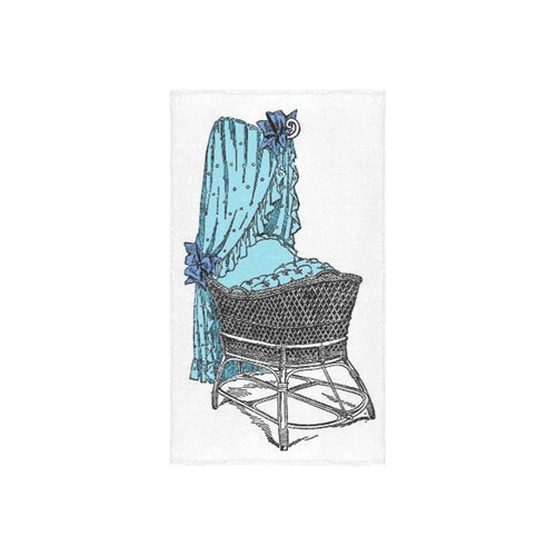 Blue Baby Bassinet Custom Towel 16"x28"